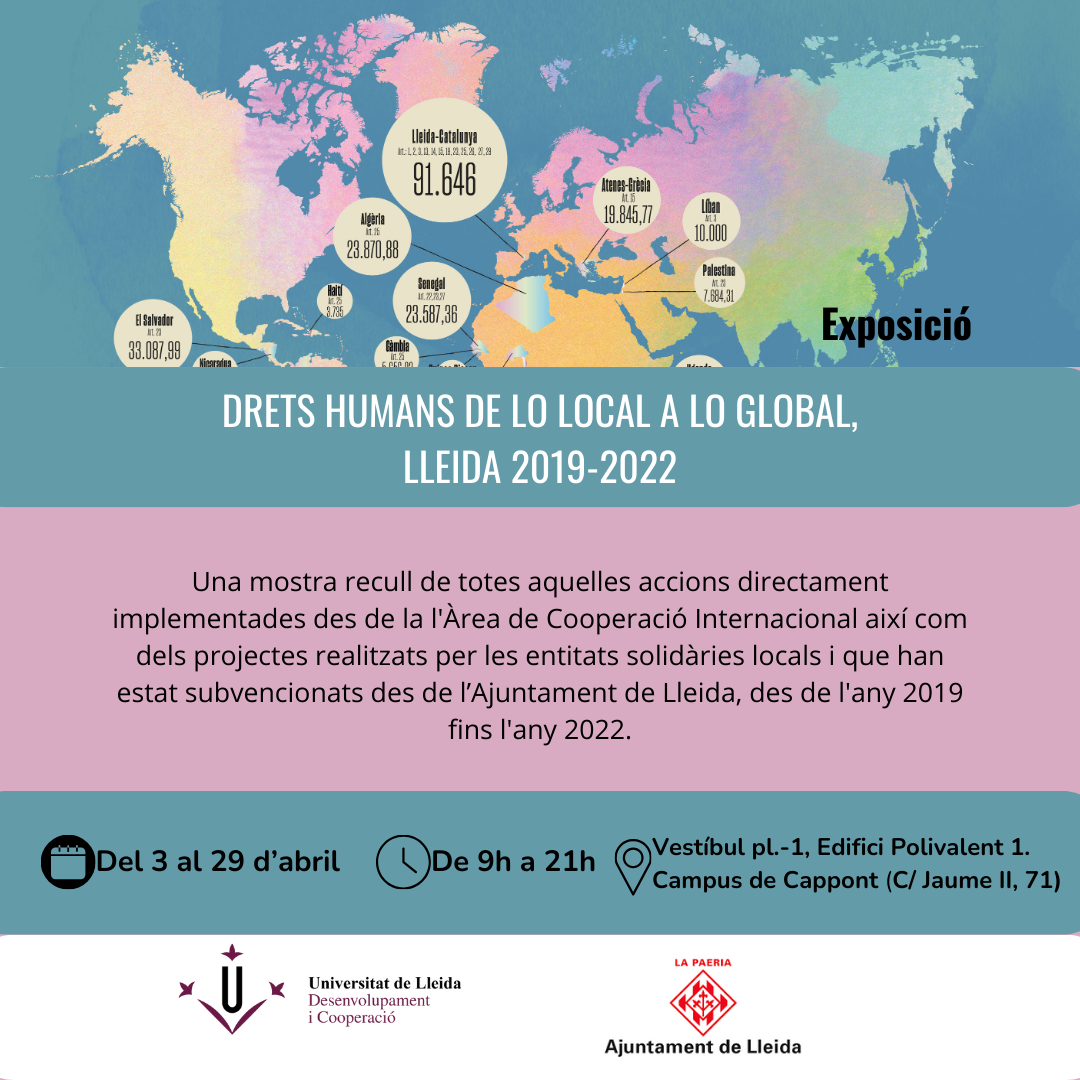 Exposició: Drets humans de lo local a lo global, Lleida 2019-2022