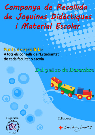 Recollida solidària de joguines diàctiques i material escolar. Universitat de Lleida