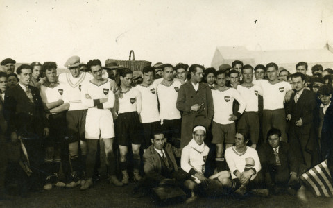 Club Futbol Tremp durant la Segona República Foto: Pompeu Molist - Arxiu Comarcal del Pallars Jussà