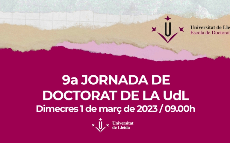 IX Jornada de Doctorat de la Universitat de Lleida
