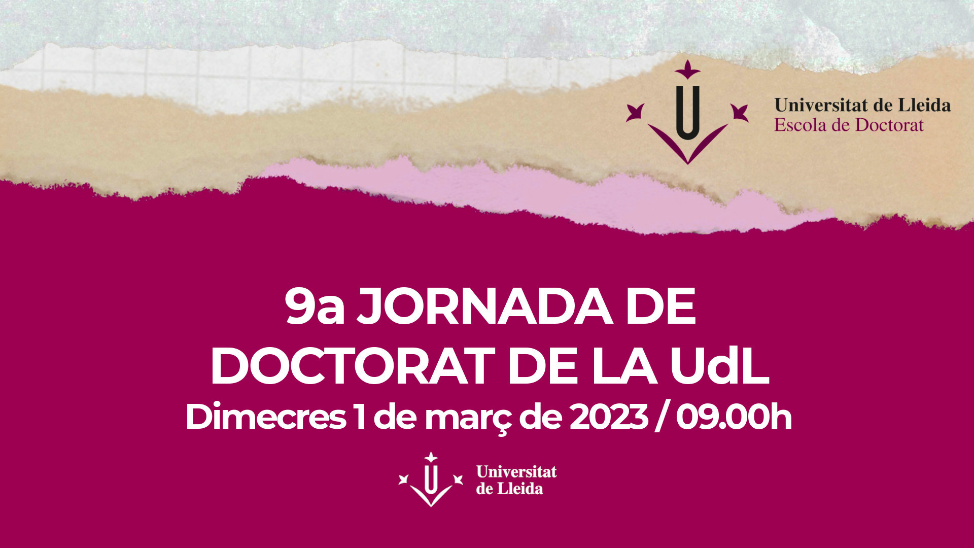 IX Jornada de Doctorat de la Universitat de Lleida