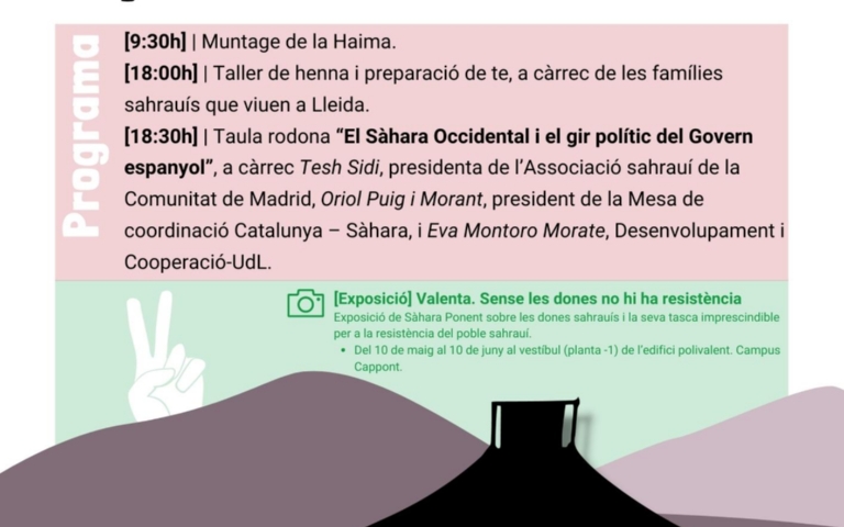 Haima per un Sàhara lliure i Taula redona: El Sàhara Occidental i el gir polític del Govern espanyol
